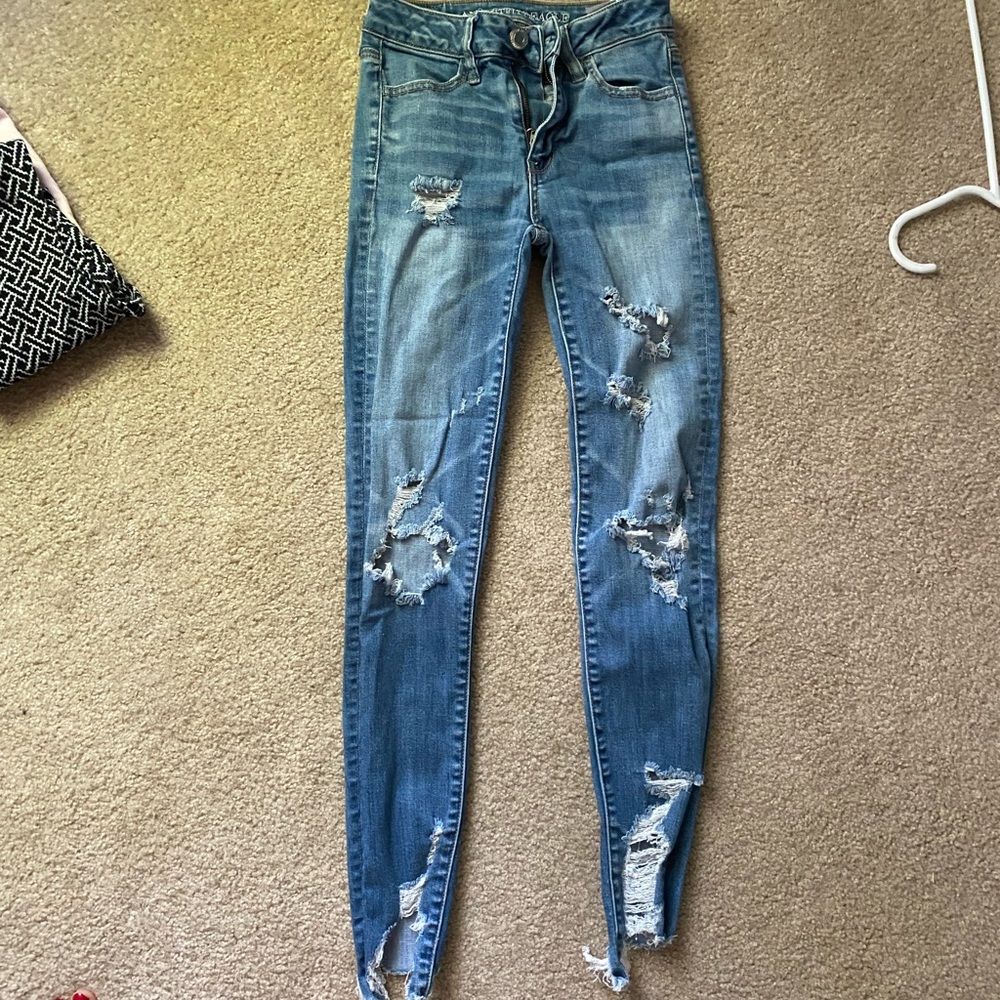 distressed American Eagle jeans